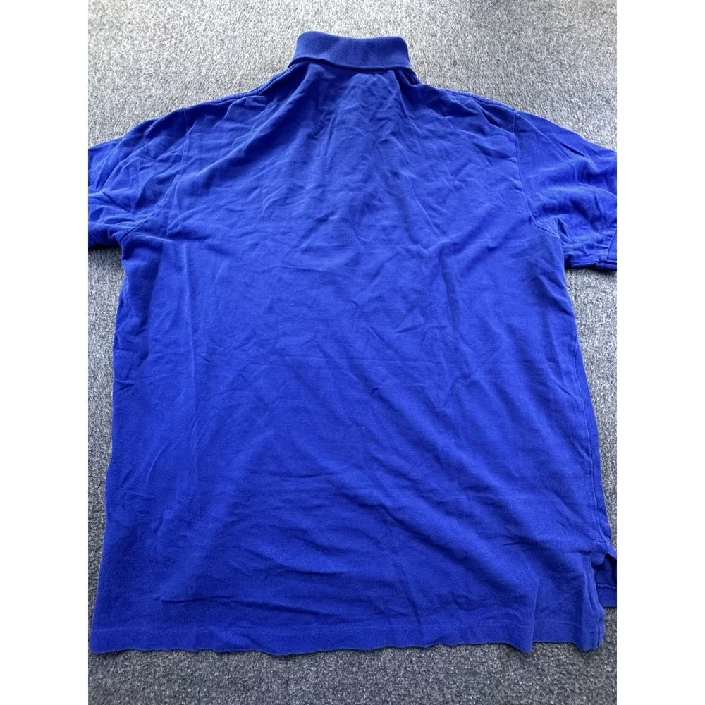 Polo Ralph Lauren Shirt Men XLarge Blue Polo Collared Pullover Cotton Logo Pique